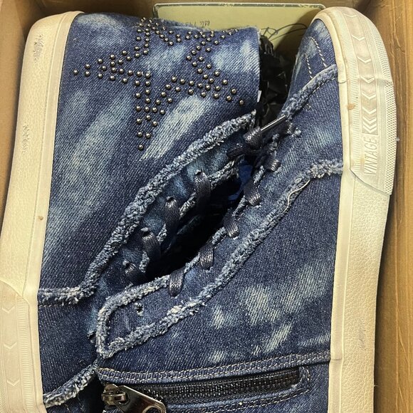 VINTAGE HAVANA DENIM HIGH TOPS - Picture 1 of 1